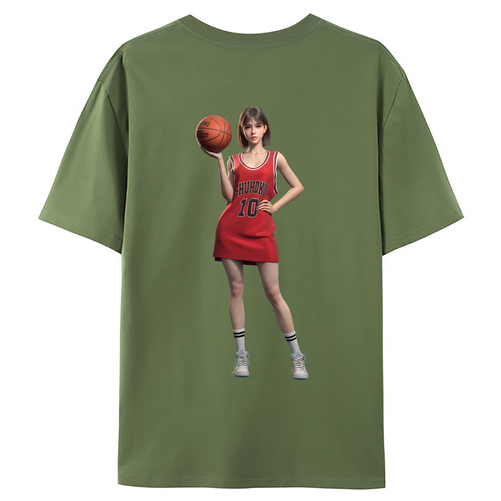 （画像用） SLAM DUNK／スラムダンク 綿100％ メンズ半袖Tシャツ（バックプリント） 通気性